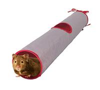 Living World Pet Tunnel, Gris/Rouge