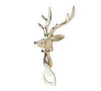 Boltze 1012442 Décapsuleur en forme de cerf Argenté brillant Avec tête de cerf En métal/aluminium Idée cadeau