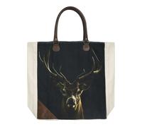 LivingActive Sac shopping cerf élaphe noir