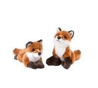 LivingActive Set de peluches Renard - Set de 2 peluches en couple de 28 cm chacune