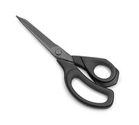 LIVINGO 22 cm Premium pour travaux Ciseaux- Acier inoxydable avec revêtement en titane, Ciseaux à tissu tranchants à usage général pour la couture, le cuir et la coupe à domicile et au bureau,Noir