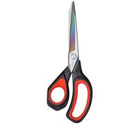 LIVINGO Ciseaux de couture pour gaucher - Ciseaux de couture tranchants de 24 cm avec revêtement en titane - Acier inoxydable haute performance pour couture, cuir, tapis, papier et plus encore