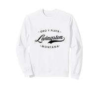 Livingston Montana Oro Y Plata State Devise pour Homme et Femme. Sweatshirt