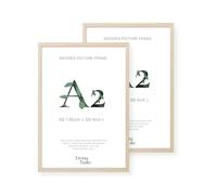 LIVINGTASTE A2 Cadre poster 42x59.4 cm finition chêne Naturel avec façade acrylique, lot de 2, idéal pour décoration murale du salon, décoration de studio, affiches artistiques 2pk