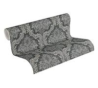 Livingwalls 367166 36716-6 Paradise Garden Papier peint intissé avec ornements baroques Noir/gris 10,05 x 0,53 m