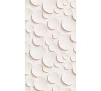 Livingwalls 382831 Papier peint photo 3D Motif cercles et pois Blanc/rose 1,59 x 2,80 m Fabriqué en Allemagne