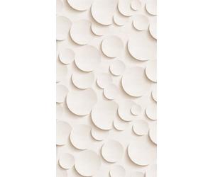 Livingwalls 382831 Papier peint photo 3D Motif cercles et pois Blanc/rose 1,59 x 2,80 m Fabriqué en Allemagne