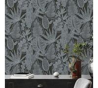 Livingwalls 393461 Famous Garden Papier peint intissé Noir/gris/blanc 10,05 m x 0,53 m