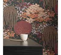 livingwalls 393504 Papier peint intissé Motif forêt Noir/rouge/rose/orange 10,05 m x 0,53 m Fabriqué en Allemagne