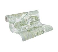 Livingwalls 393554 Papier peint intissé Motif jungle Vert/blanc/gris/doré 10,05 x 0,53 m Fabriqué en Allemagne