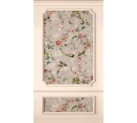 Papier Peint Élégant Avec Cassette Murale Et Motif Floral Coloré En Arrière-Plan