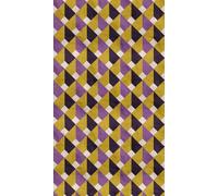Livingwalls 398491 Papier peint photo intissé effet 3D violet, jaune, blanc - Papier peint intissé de qualité supérieure avec motif sur 1,59 m x 2,80 m - Fabriqué en Allemagne