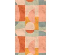 Livingwalls 398581 Papier peint photo intissé effet 3D en rose, orange, jaune - Motif sur 1,59 m x 2,80 m - Fabriqué en Allemagne