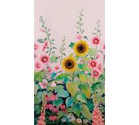 Papier Peint Vlies Fleurs Colorées Avec Des Tournesols Et Un Motif Étendu