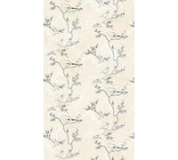 Papier Peint Élégant Avec Des Branches Et Des Oiseaux Sur Un Fond Discret