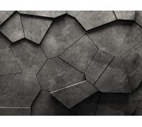 Livingwalls Papier peint photo intissé 399241 – Aspect pierre noir/anthracite/gris 1,59×2,80 m