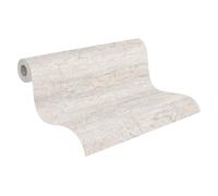 Livingwalls A.S. Création Vibes & Styles Tamika Raw Heritage Papier peint non tissé Motif terre savane Marron chaud Surface en vinyle Motif maison de campagne 10,05 m x 0,53 m Gris/blanc