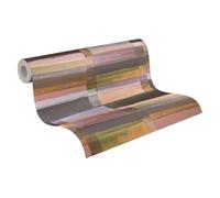 Livingwalls Anna D'Andrea papier peint intissé à rayures 10,05 m x 0,53 m - marron, bleu, violet, multicolore - papier peint lisse - 782252