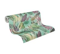 Livingwalls Anna D'Andrea papier peint intissé Floral 10,05 m x 0,53 m - bleu, vert, violet, gris - papier peint feuilles - 782194