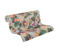 Livingwalls Anna D'Andrea papier peint intissé Floral 10,05 m x 0,53 m - gris, vert, bleu, violet, multicolore - papier peint feuilles - 782102