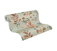 Livingwalls Anna D'Andrea papier peint intissé Floral 10,05 m x 0,53 m - gris, vert, rouge, bleu - papier peint lisse - 782122
