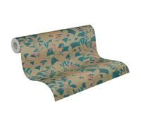 Livingwalls Anna D'Andrea papier peint intissé Floral 10,05 m x 0,53 m - marron, bleu, rose - papier peint feuilles entrelacées - 782232