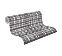 Livingwalls Anna D'Andrea papier peint intissé graphique 10,05 m x 0,53 m - gris, noir, blanc - papier peint à carreaux - 782244