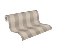Livingwalls Anna D'Andrea papier peint intissé rayures 10,05 m x 0,53 m - gris, beige - papier peint rayures larges - 782264