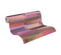 Livingwalls Anna D'Andrea papier peint intissé rayures 10,05 m x 0,53 m - marron, rose, violet - papier peint lisse - 782251