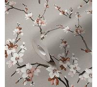 Livingwalls Blumentapete 385204 Papier peint intissé style vintage Gris marron 10,05 x 0,53 m Fabriqué en Allemagne
