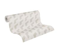 Livingwalls Papier peint intissé effet métallique gris/blanc/métallisé 10,05×0,53 m Made in Germany