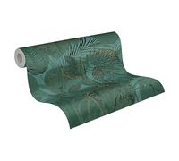 Livingwalls Famous Garden 393553 Papier peint intissé Motif jungle Vert/doré 10,05 x 0,53 m