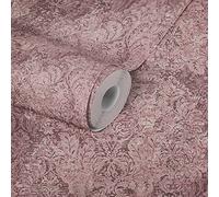 Livingwalls Mata Hari 380932 Papier peint baroque avec ornements aspect vintage Papier peint intissé Rose/rouge/violet avec effet scintillant