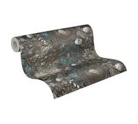 Livingwalls MICHALSKY 399792 Papier peint intissé Motif floral Noir/gris/bleu