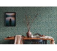 Livingwalls My Home My Spa 386953 Papier peint intissé à paillettes Bleu océan 10,05 x 0,53 m Fabriqué en Allemagne