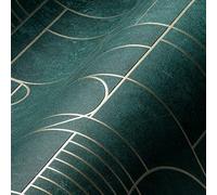 Livingwalls My Home My Spa 386993 Papier peint non tissé Vert géométrique 10,05 x 0,53 m