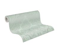 My Home My Spa 387081 Papier peint en non-tissé style baroque Vert eucalyptus 10,05 x 0,53 m