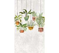 Livingwalls Palms The Wall 382661 Papier peint intissé Vert Rose Jaune 1,59 m x 2,80 m