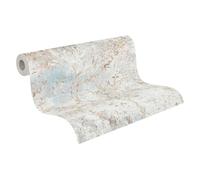 Livingwalls Papier peint 396502 avec des nœuds en gris, bleu - papier peint floral de haute qualité avec design et effet métallisé en bronze, cuivre - 10,05m x 0,53m - Fabriqué en Allemagne