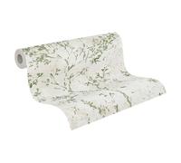 Livingwalls Papier peint 396504 avec des nœuds en crème, vert, beige - papier peint floral de haute qualité avec design pour différentes pièces - 10,05m x 0,53m - Fabriqué en Allemagne