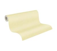 Livingwalls Papier peint 396513 - Papier peint uni jaune - papier peint monochrome de haute qualité avec structure textile pour différentes pièces - 10,05m x 0,53m - Fabriqué en Allemagne