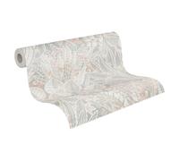Livingwalls Papier peint 396534 avec feuilles de palmier en crème, gris, bronze - papier peint floral de haute qualité avec design pour le salon - 10,05m x 0,53m - Fabriqué en Allemagne