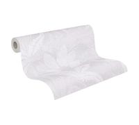 Livingwalls papier peint 396544 avec des feuilles de palmier en rose, violet, blanc - papier peint fleuri avec effet métallisé argenté - 10,05m x 0,53m - Fabriqué en Allemagne