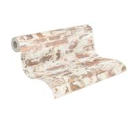 Livingwalls Papier Peint Brique Elements A.S. Création Papier peint intissé - 10,05m x 0,53m - Orange Blanc Rouge Fabriqué en Allemagne 369291 36929-1