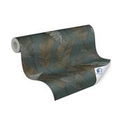 Livingwalls Papier peint DESIGNDROP - papier peint botanique préencollé intissé vert, bleu - 10,05m x 0,53m - papier peint tropical pour salon - 784531