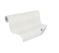 Livingwalls papier peint DESIGNDROP - papier peint intissé préencollé de couleur unie en gris clair, blanc - 10,05m x 0,53m - papier peint uni pour différentes pièces - 785755