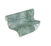 Livingwalls papier peint DESIGNDROP - papier peint intissé préencollé palmiers feuilles en vert, bleu - 10,05m x 0,53m - papier peint effet jungle - 784521