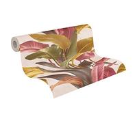 Livingwalls Papier peint fleuri Metropolitan Antonio Barcelona intissé 10,05x0,53 m Brun/Orange/Rouge