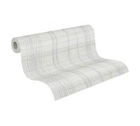 Livingwalls Papier Peint Géométrique Metropolitan Stories 2 A.S. Création Ava - New York Papier peint intissé 10.05 m x 0.53 m Métallisé Blanc Fabriqué en Allemagne 379191 37919-1