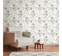 Livingwalls Papier peint intissé 394272 Jungle - 10,05 m x 0,53 m pour 5,33 m² - Blanc/noir